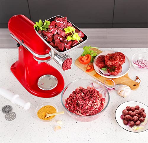 Stainless Steel Food Grinder Attachment for KitchenAid Mixers
