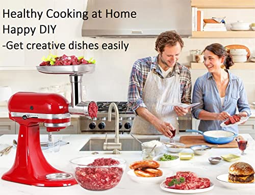 Stainless Steel Food Grinder Attachment for KitchenAid Mixers