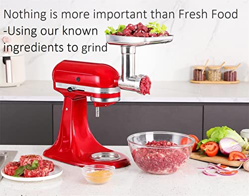Stainless Steel Food Grinder Attachment for KitchenAid Mixers