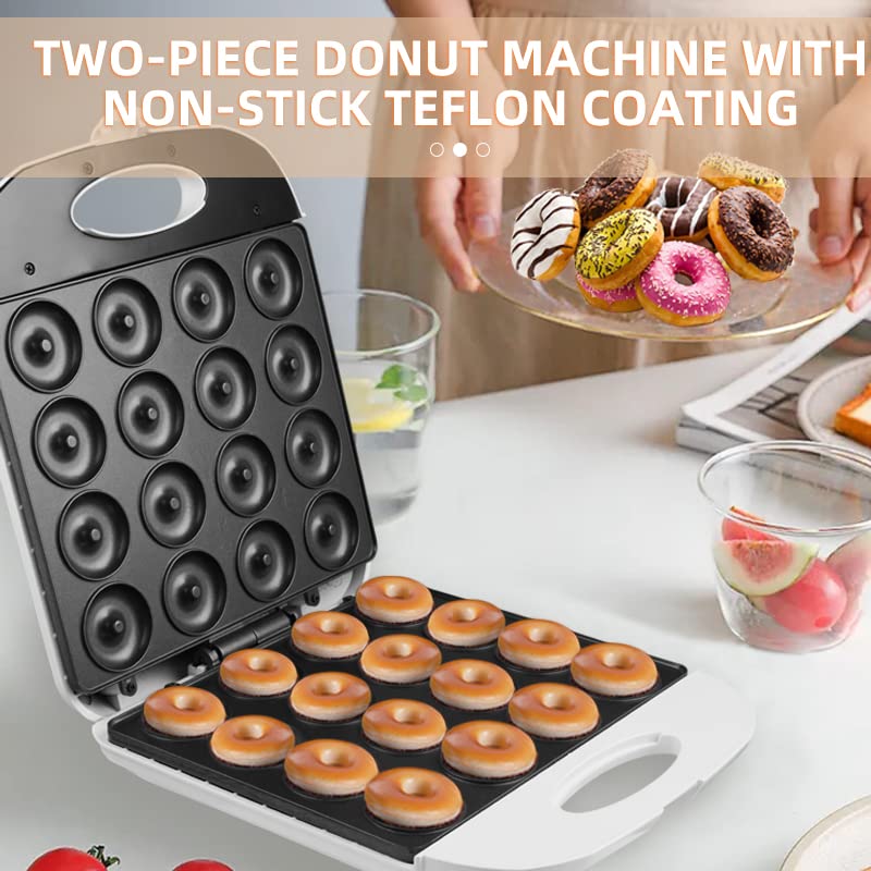 16 Mini Doughnut Maker for Breakfast, Snacks & Desserts