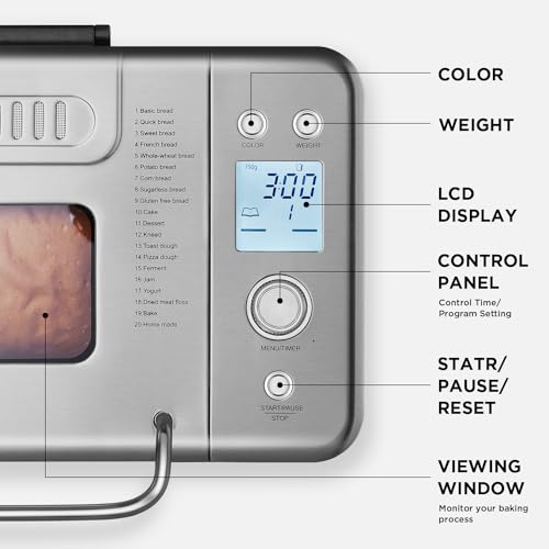 Neretva 20-in-1 Bread Maker: Gluten Free, Digital