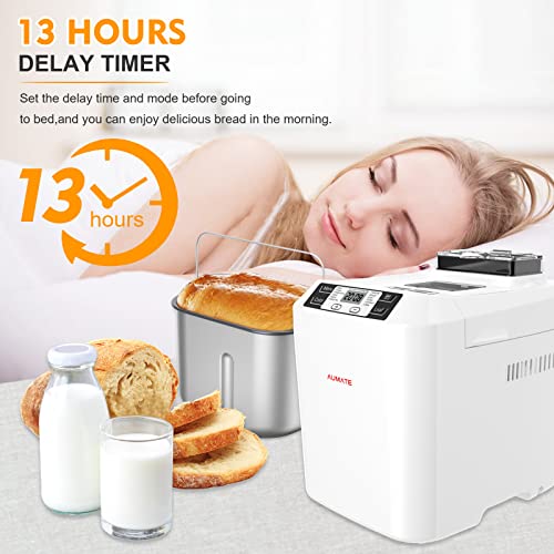 AUMATE Bread Machine: 2LB, 12 Presets, Gluten-Free