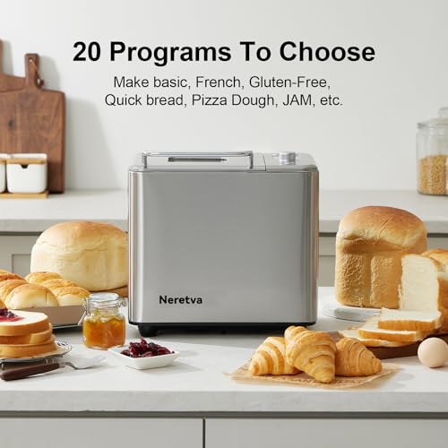 Neretva 20-in-1 Bread Maker: Gluten Free, Digital