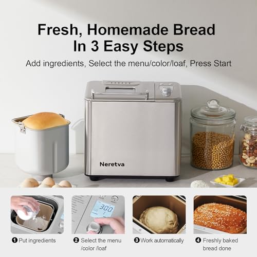 Neretva 20-in-1 Bread Maker: Gluten Free, Digital
