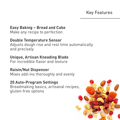 Panasonic Bread Machine with 20 Presets and Nut Dispenser