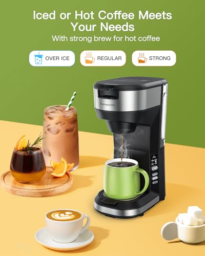 Upgraded 4-5 Cups Coffee Maker for K Cups and Ground Coffee