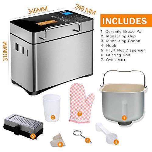 17-in-1 Stainless Steel Bread Maker, XL Size