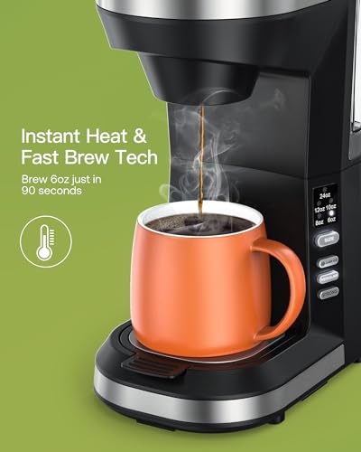 Upgraded 4-5 Cups Coffee Maker for K Cups and Ground Coffee