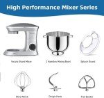 Vezzio 9.5 Qt Kitchen Stand Mixer (Silver)