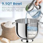 Vezzio 9.5 Qt Kitchen Stand Mixer (Silver)
