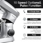 Vezzio 9.5 Qt Kitchen Stand Mixer (Silver)