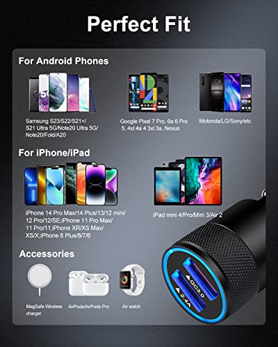 Dual Port Fast Car Charger for Phones