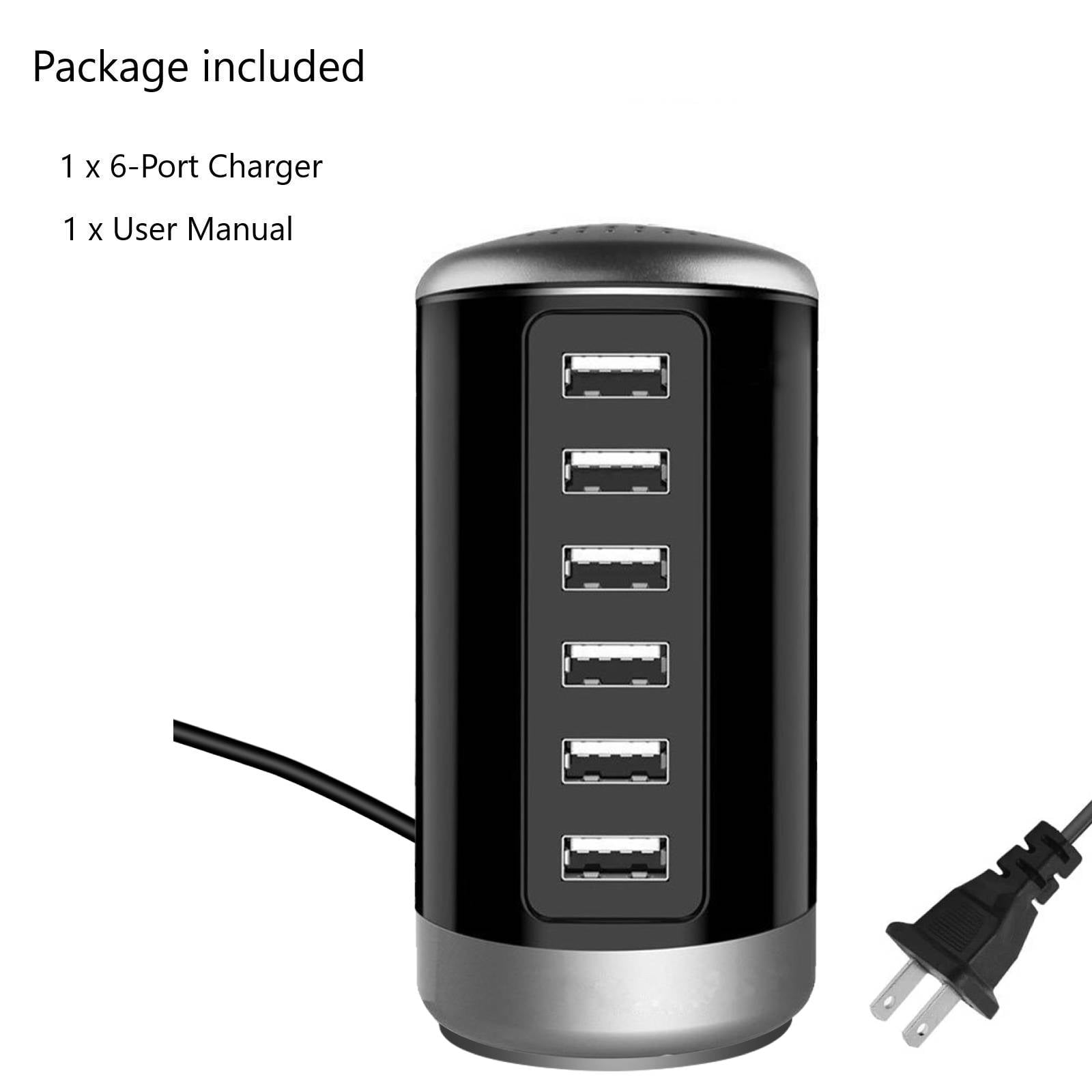 6-Port USB Wall Charger for Mobile Devices