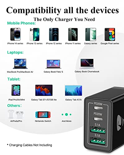 40W USB-C Wall Charger with Dual Ports