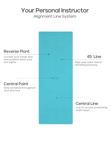 Eco-Friendly Non Slip Yoga Mat with Body Alignment