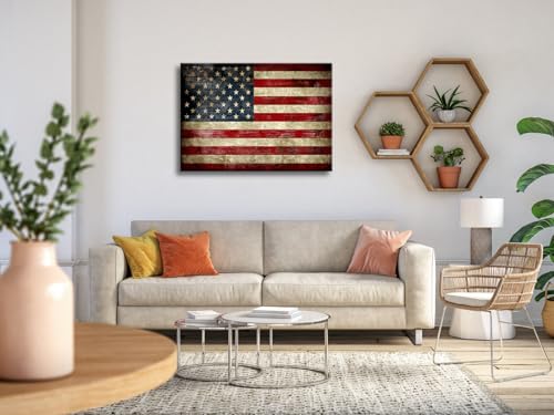 American Flag Canvas Prints for Homestead Decor 28"x20
