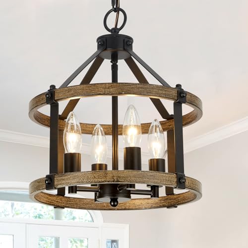 Rustic Farmhouse Chandelier for Dining Room Kitchen