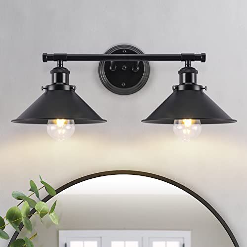 Matte Black Farmhouse Vanity Lighting for Bathroom
