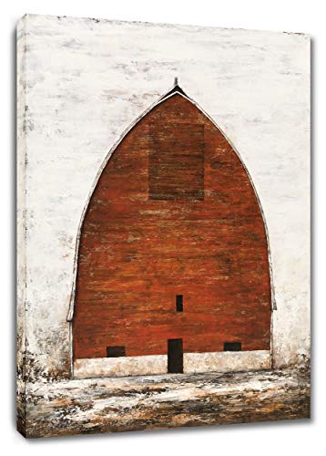 Red Barn Canvas Wall Art - Hand-Painted Homestead Decor