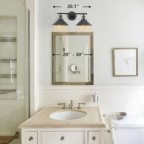 Matte Black Farmhouse Vanity Lighting for Bathroom