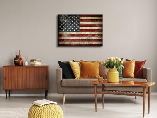 American Flag Canvas Prints for Homestead Decor 28"x20