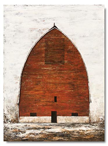 Red Barn Canvas Wall Art - Hand-Painted Homestead Decor