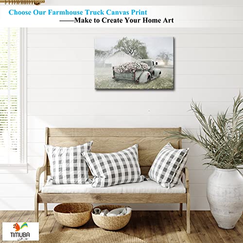 Farmhouse Truck Wall Art - Old Truck Canvas Prints