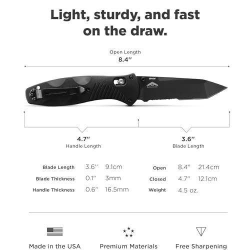 Benchmade Barrage 583SBK Black Tactical Knife