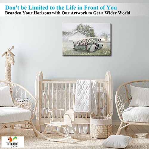 Farmhouse Truck Wall Art - Old Truck Canvas Prints