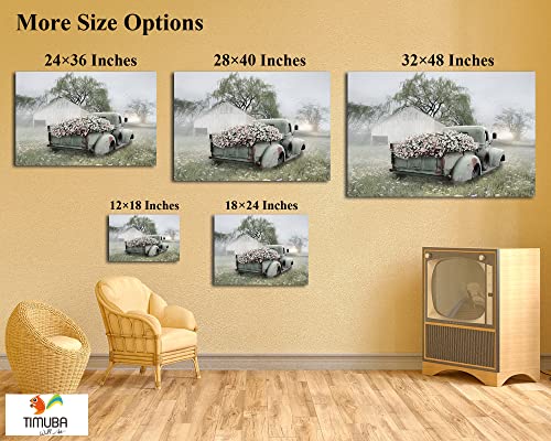 Farmhouse Truck Wall Art - Old Truck Canvas Prints