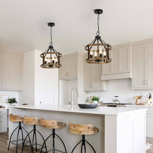 Rustic Farmhouse Chandelier for Dining Room Kitchen