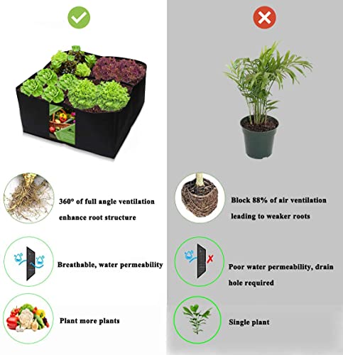 Durable Fabric Raised Garden Bed for Vegetables and Flowers