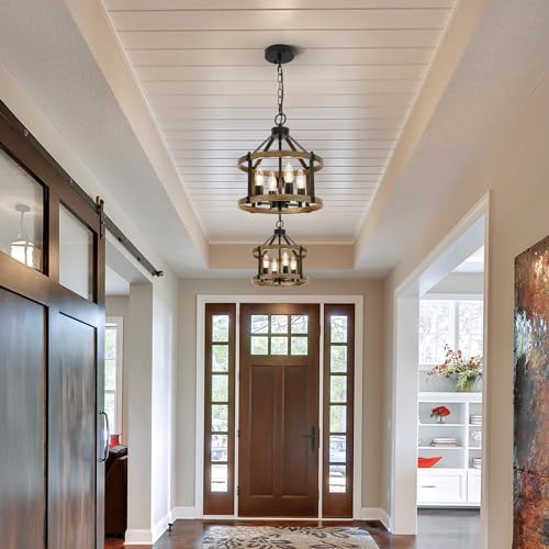 Rustic Farmhouse Chandelier for Dining Room Kitchen