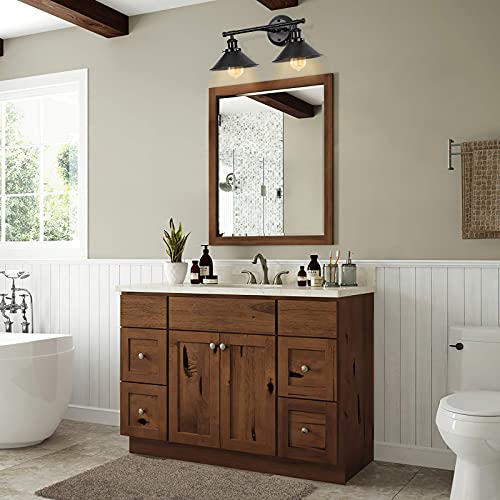 Matte Black Farmhouse Vanity Lighting for Bathroom