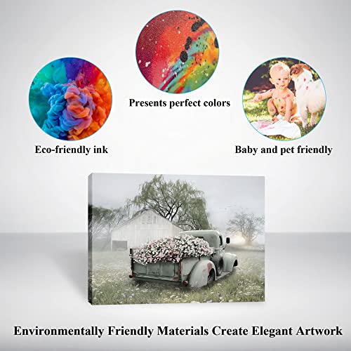 Farmhouse Truck Wall Art - Old Truck Canvas Prints