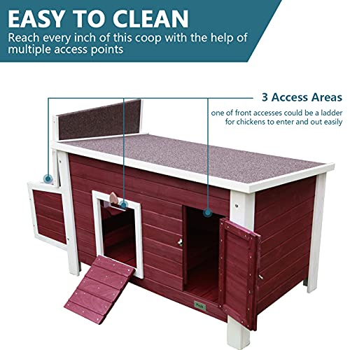 Petsfit Outdoor Chicken Coop with Removable Bottom