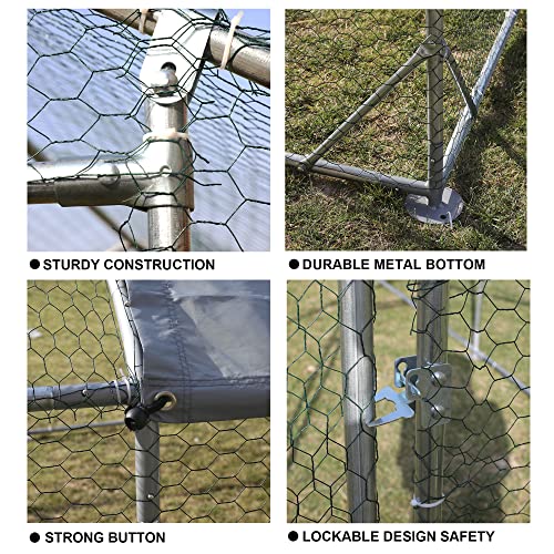 Durable Chicken Coop for Outdoor Homesteading (10' x 13' x 6.5')