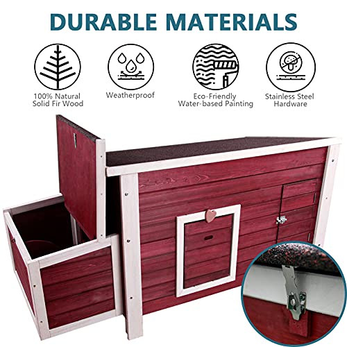 Petsfit Outdoor Chicken Coop with Removable Bottom