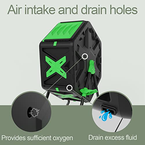 Lightweight Single Chamber Compost Tumbler - 18.5 Gallon