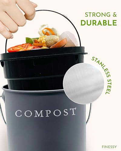 Eco-Friendly Countertop Compost Bin - Odorless Food Waste