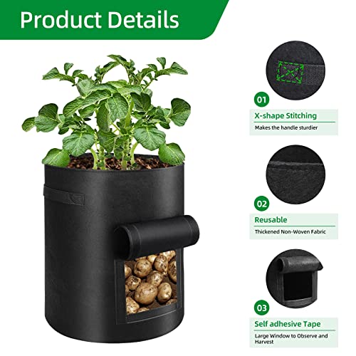 6-Pack Potato Grow Bags - 10 Gallon Planters