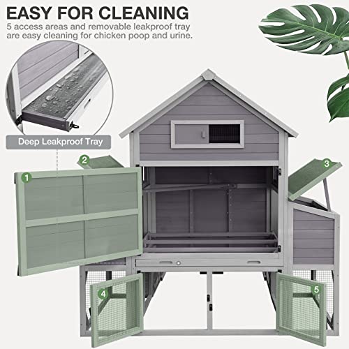 Extra Large Outdoor Chicken Coop for 10 Chickens