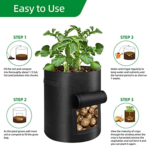 6-Pack Potato Grow Bags - 10 Gallon Planters