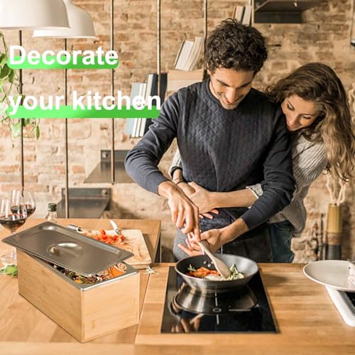 Indoor Countertop Compost Bin with Stainless Steel Insert