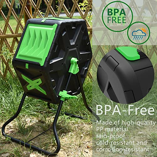 Lightweight Single Chamber Compost Tumbler - 18.5 Gallon