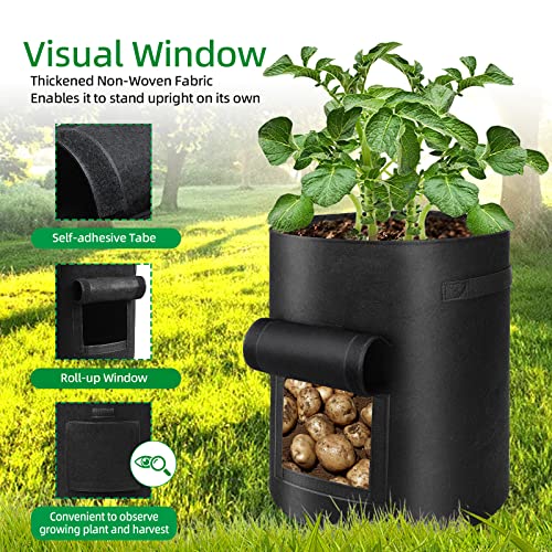 6-Pack Potato Grow Bags - 10 Gallon Planters