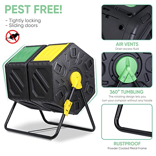 Dual Chamber Compost Bin: Heavy Duty Homesteading Essential