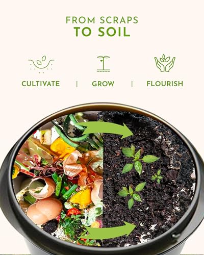 Eco-Friendly Countertop Compost Bin - Odorless Food Waste