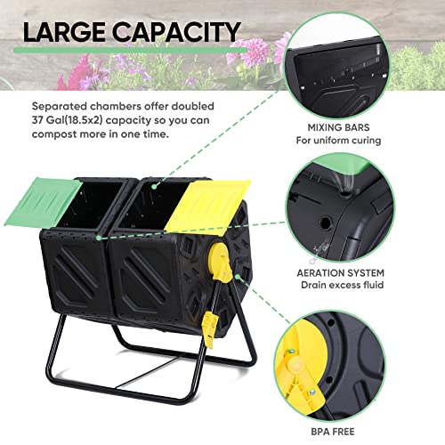 Dual Chamber Compost Bin: Heavy Duty Homesteading Essential