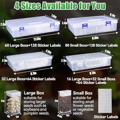 Durable Seed Storage Organizer with Label Stickers (32 Slots)